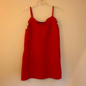 Topshop Red Ruffle Mini Dress Size 6
